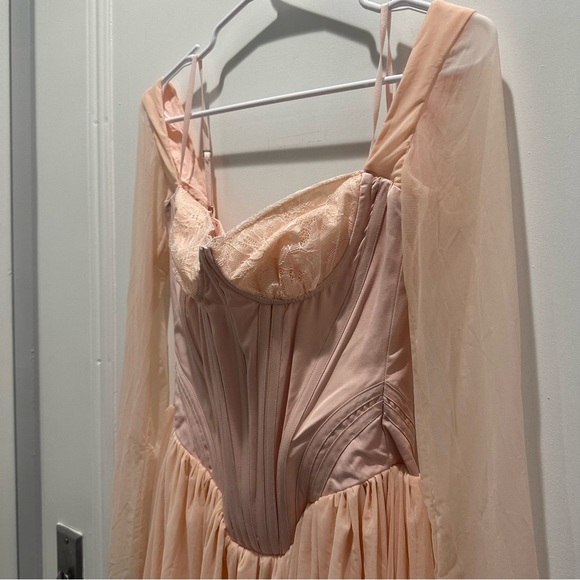 NWOT $255 Vivi Soft Peach Corset Mini Dress/Size  S HOUSE OF CB - Picture 8 of 12